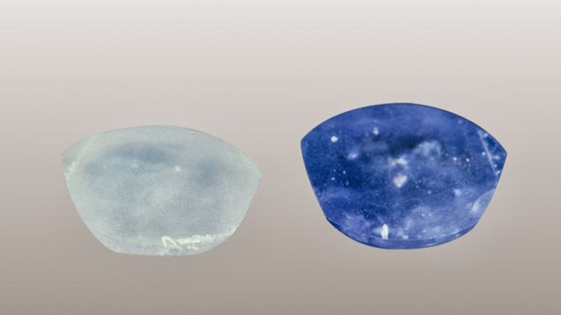 Blue Sapphire Gems after Treatments