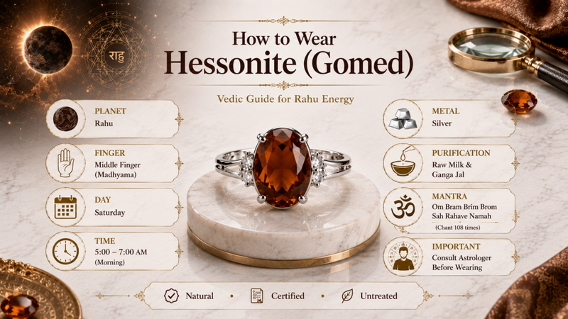 how to wear hessonite Gomed