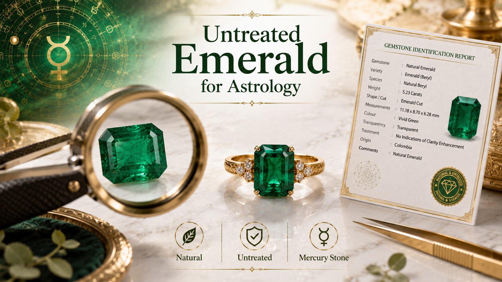 Untreated Emerald for Astrology | Panna Stone Benefits, Price & Buying Guide