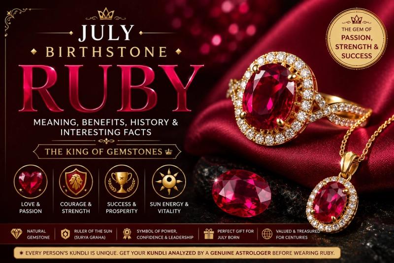 July Birthstone Ruby: Meaning, Benefits, History & Interesting Facts