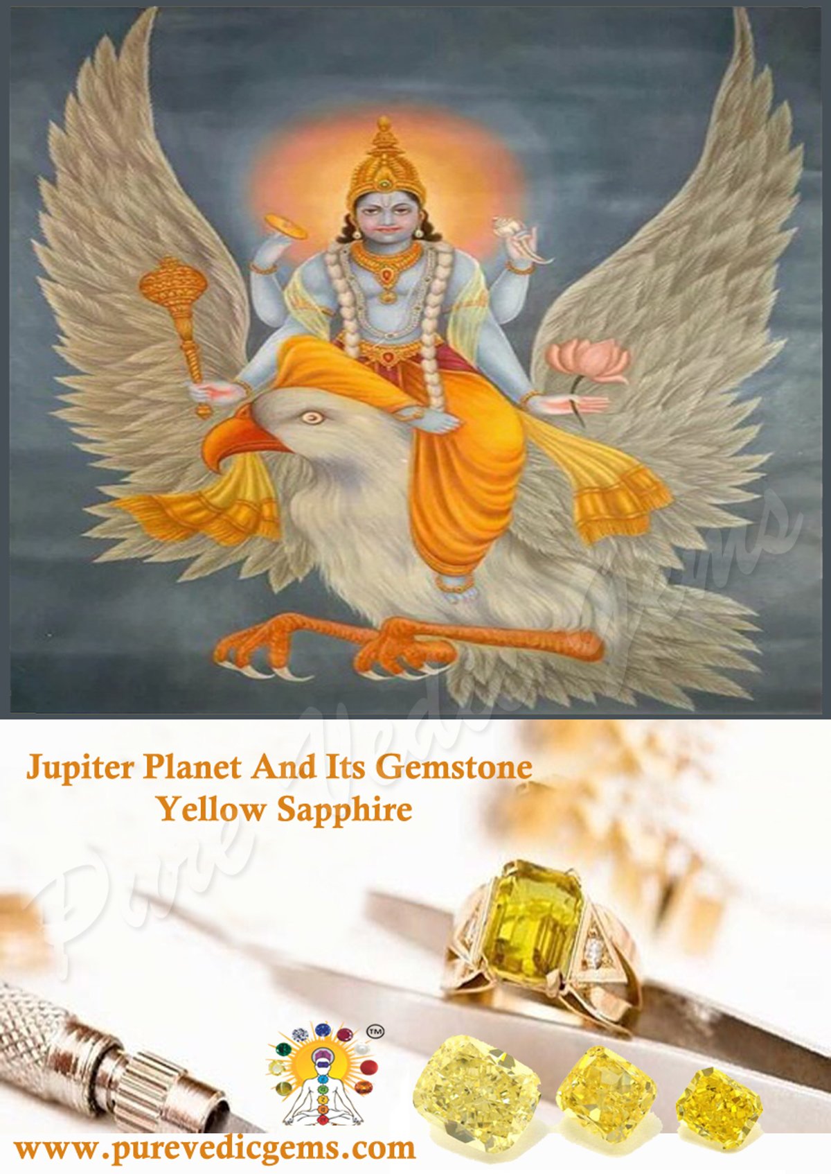 Jupiter Planet And Its Gemstone Yellow Sapphire