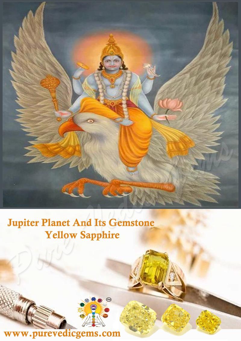 Jupiter Planet And Its Gemstone Yellow Sapphire