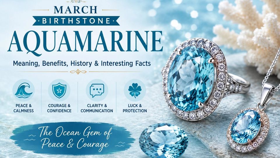 March Birthstone Aquamarine: Meaning, Benefits, History & Interesting Facts