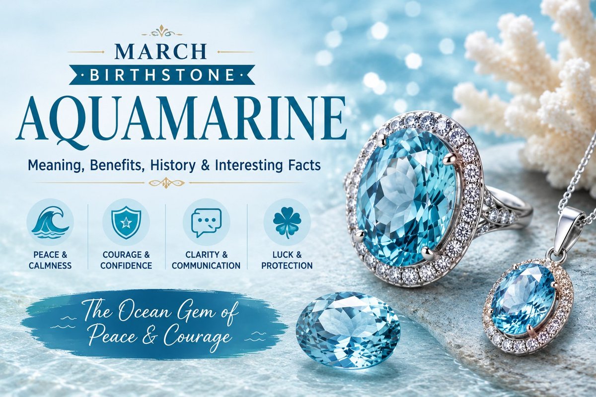 March Birthstone Aquamarine: Meaning, Benefits, History & Interesting Facts