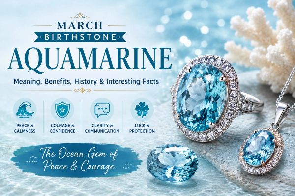 March Birthstone Aquamarine: Meaning, Benefits, History & Interesting Facts