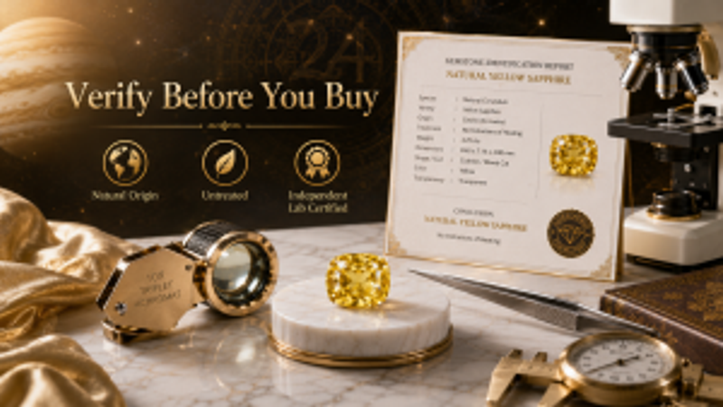 verify before you buy yellow sapphire