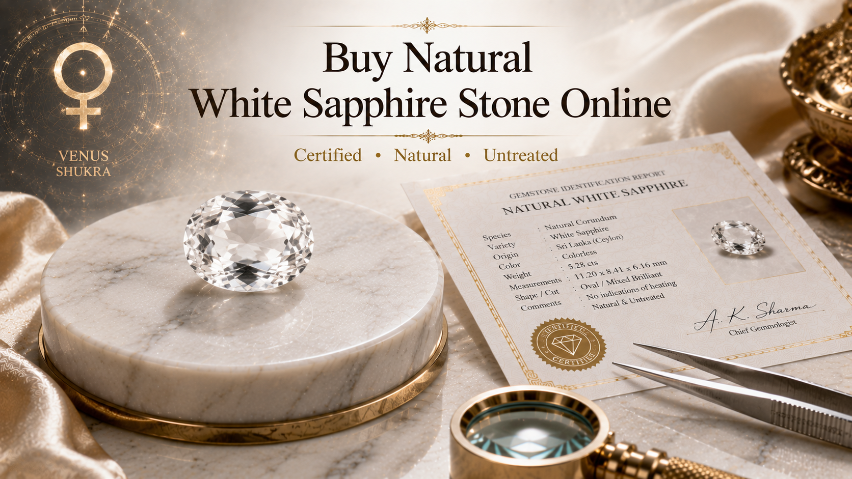 Buy Natural White Sapphire Stone Online — What You Must Know Before Choosing Safed Pukhraj