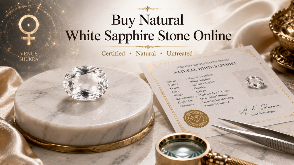Buy Natural White Sapphire Stone Online — What You Must Know Before Choosing Safed Pukhraj