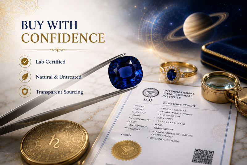 polished luxury sapphire gemstone