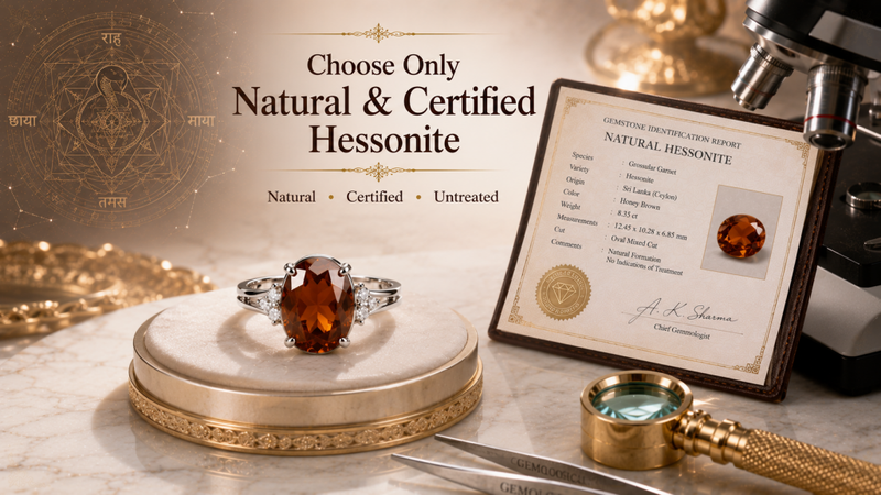 choose only natural and certified hessonite