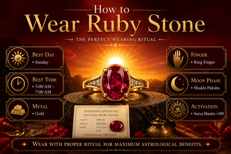 How to Wear Ruby Stone for Maximum Astrological Benefits | Complete Manik Wearing Guide