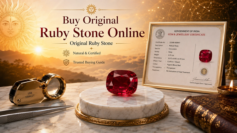 How to Buy Original Ruby Stone Online | Certified Manik Guide