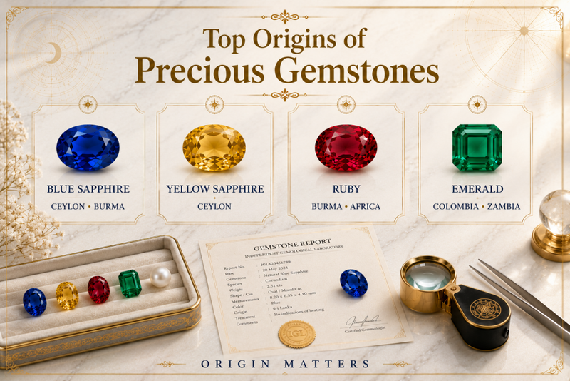 top origins of precious stones