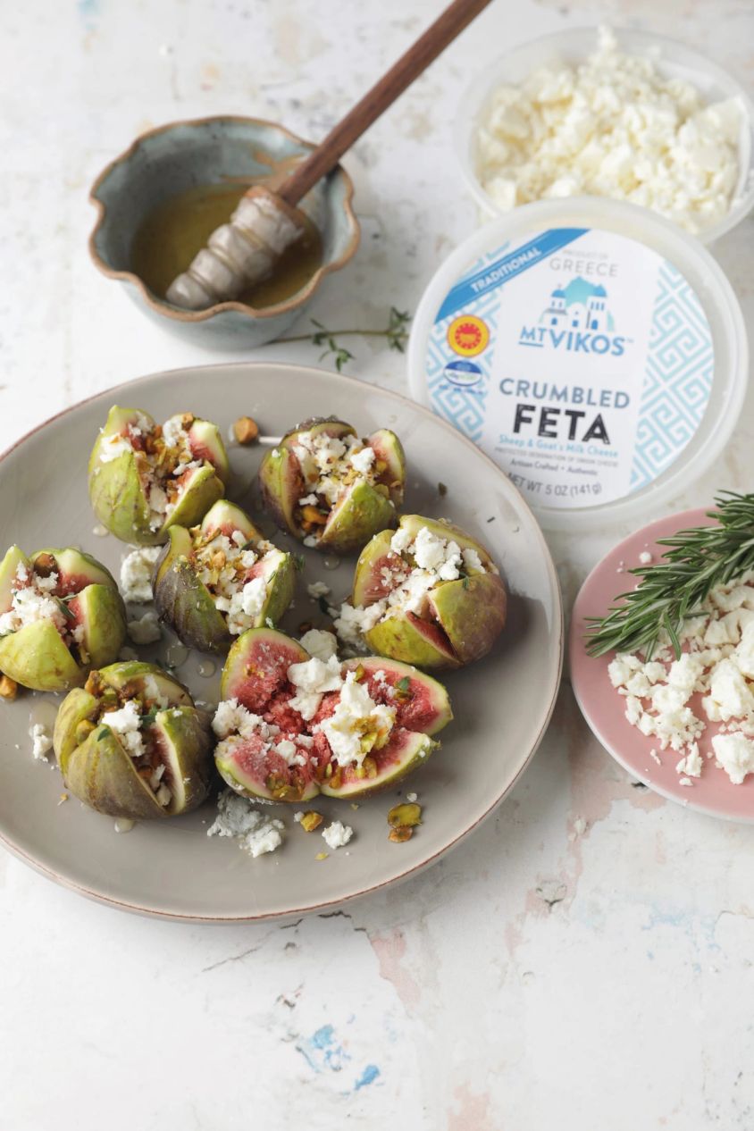 Baked Figs with Feta and Hot Honey
