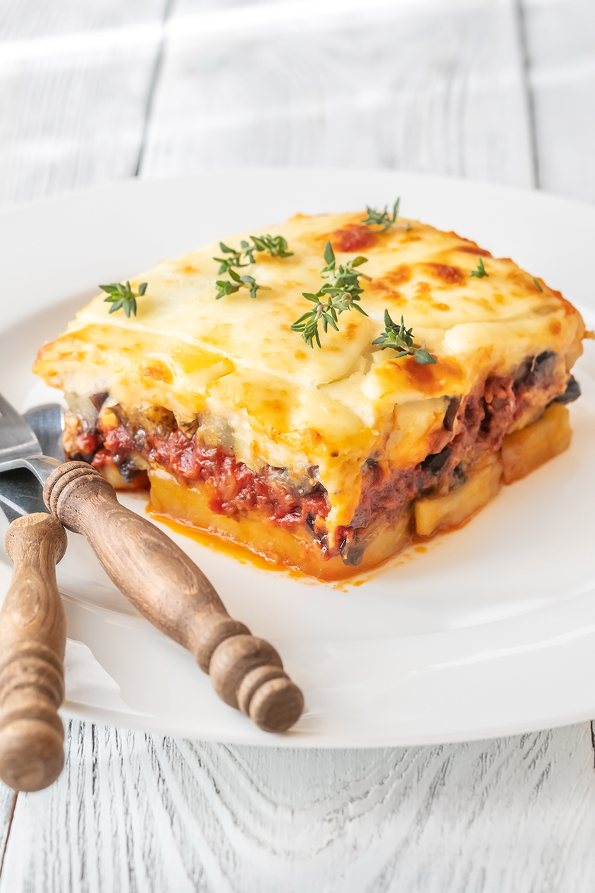 Moussaka with Roasted Eggplant Spread