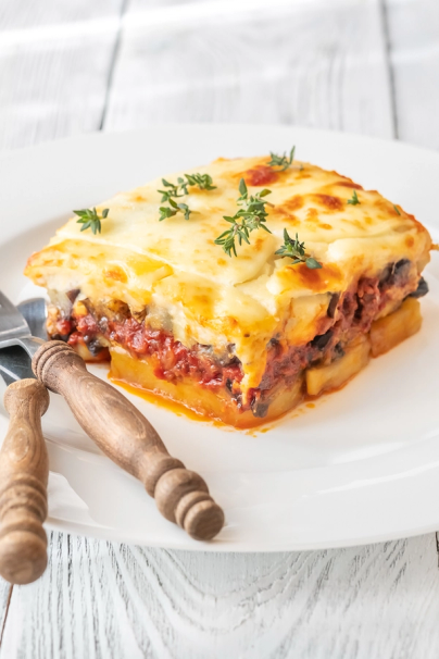 Moussaka with Roasted Eggplant Spread