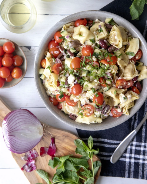Greek Tortelloni Pasta Salad