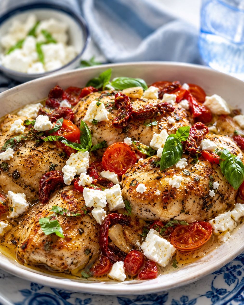 Mediterranean Baked Chicken with Feta and Cherry Tomatoes