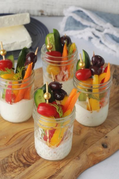 Whipped Feta Crudité Cups