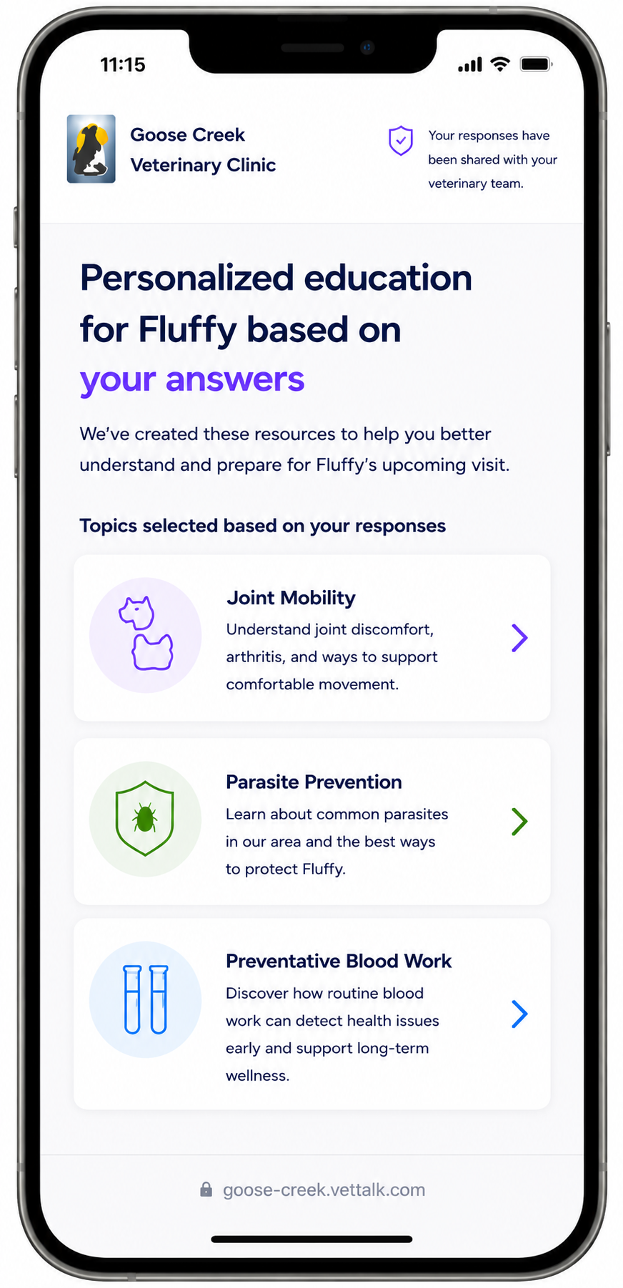 Personalized education on a phone