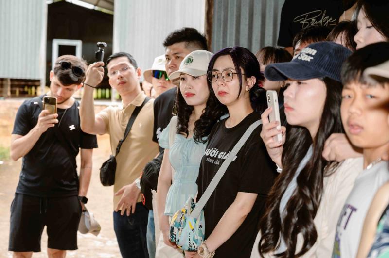 A visitor group gathered at Phu Quoc Prison