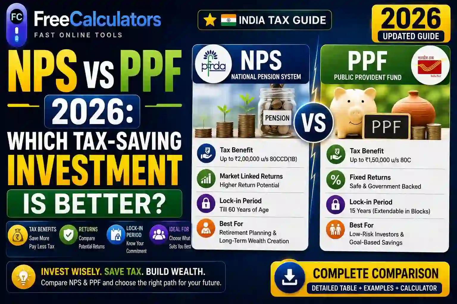 NPS vs PPF: Which Is Better? Returns, Tax Benefits & Comparison 2026