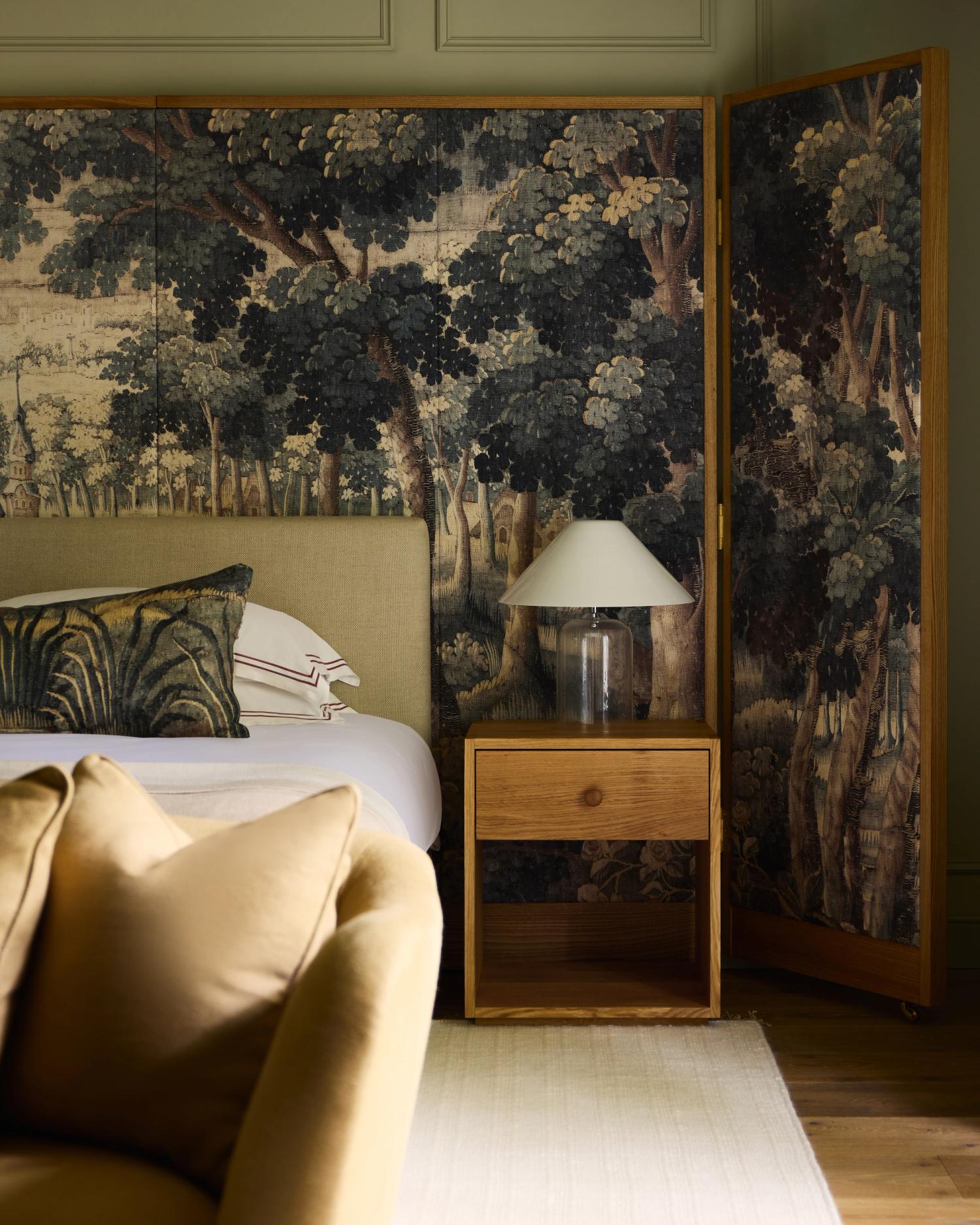 Tapestry screen Cotswold country home Studio Mellersh 