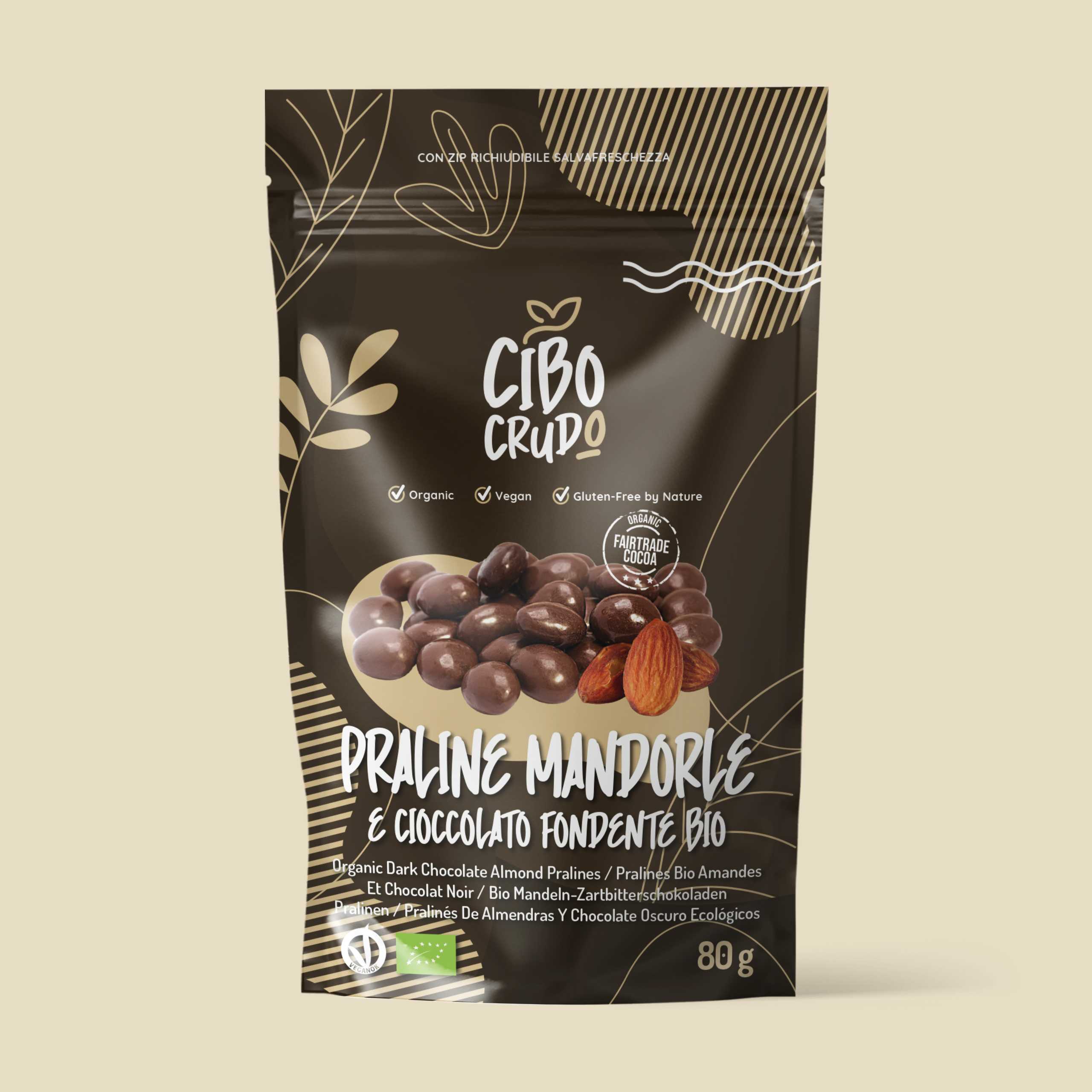 Praline di Mandorle ricoperte di cioccolato fondente