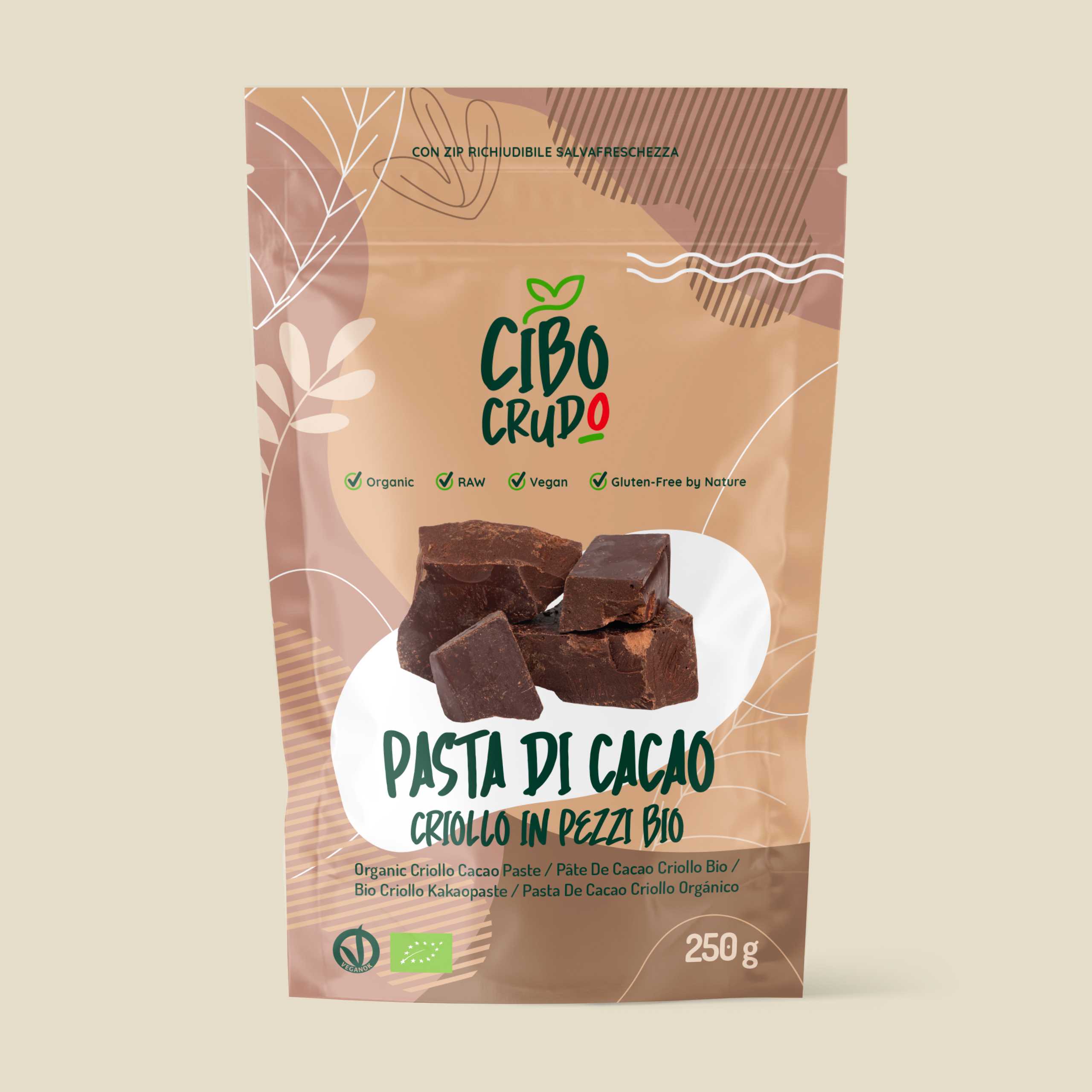 Pasta di Cacao in pezzi Cruda Bio 