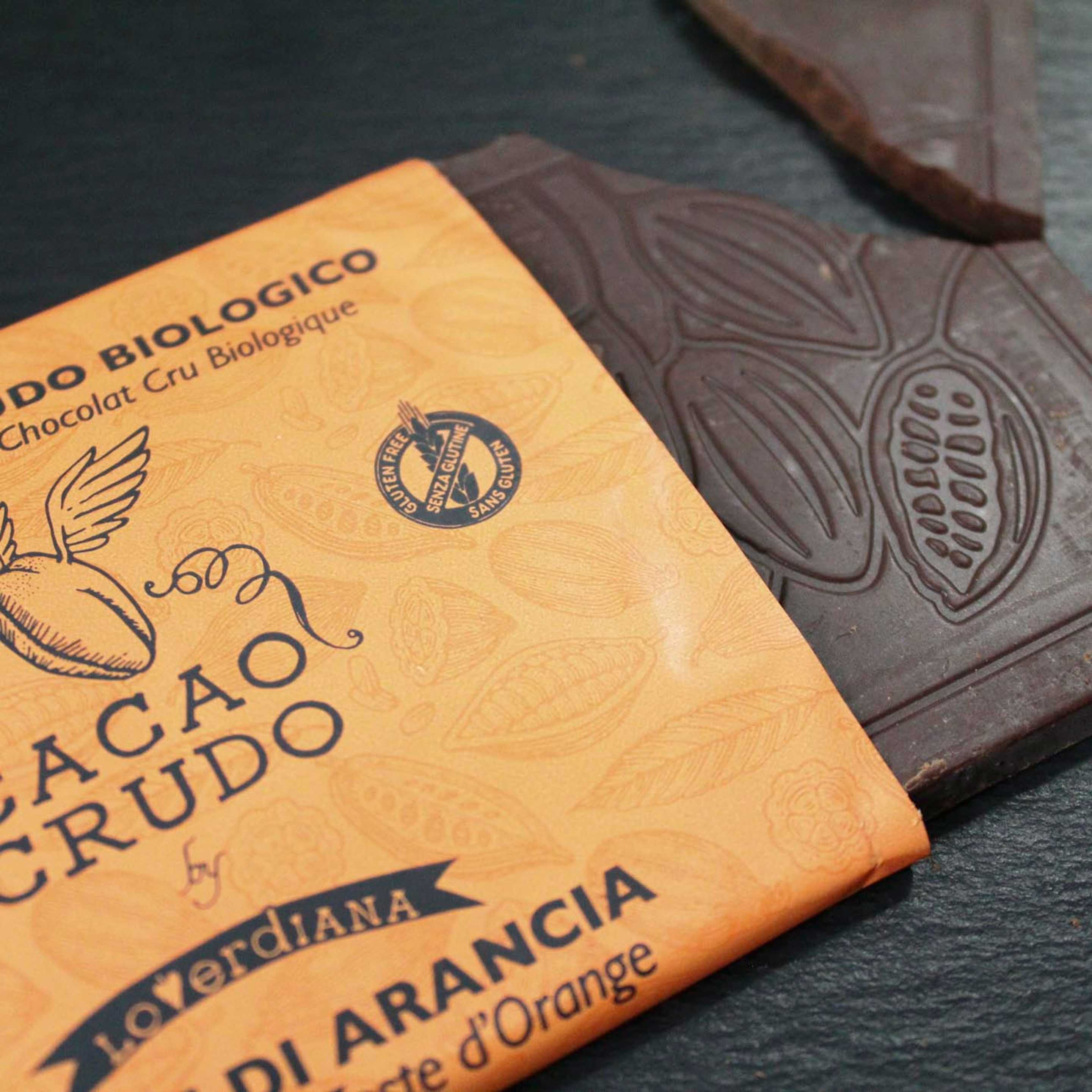 Cioccolato con Scorze di Arancia Bio