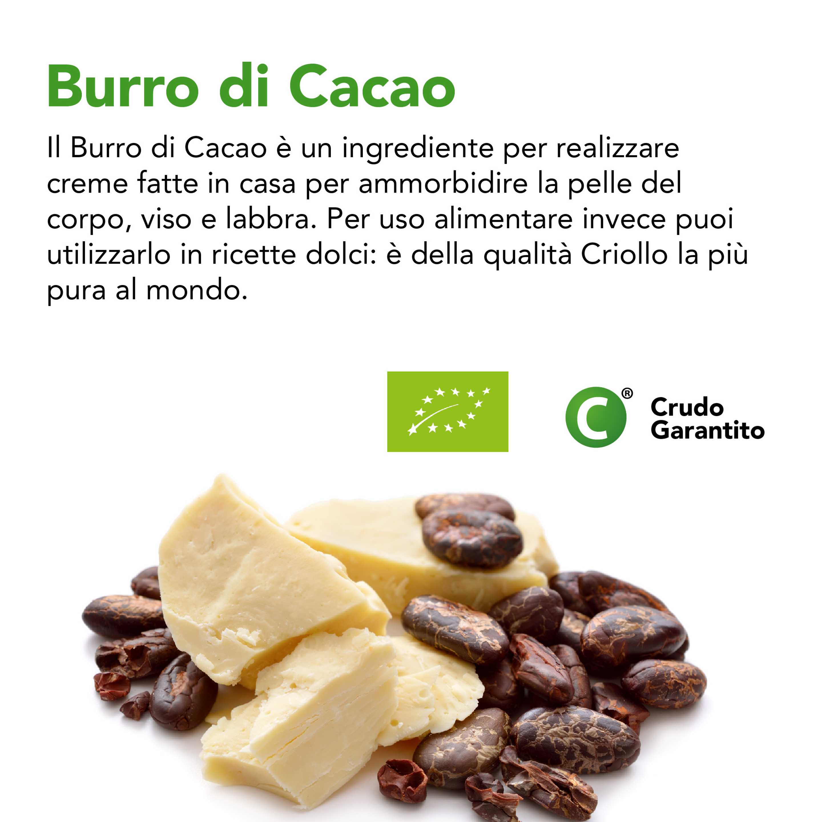 Burro di cacao biologico, certificato, non raffinato, 250 g – D&A -  Videoricette