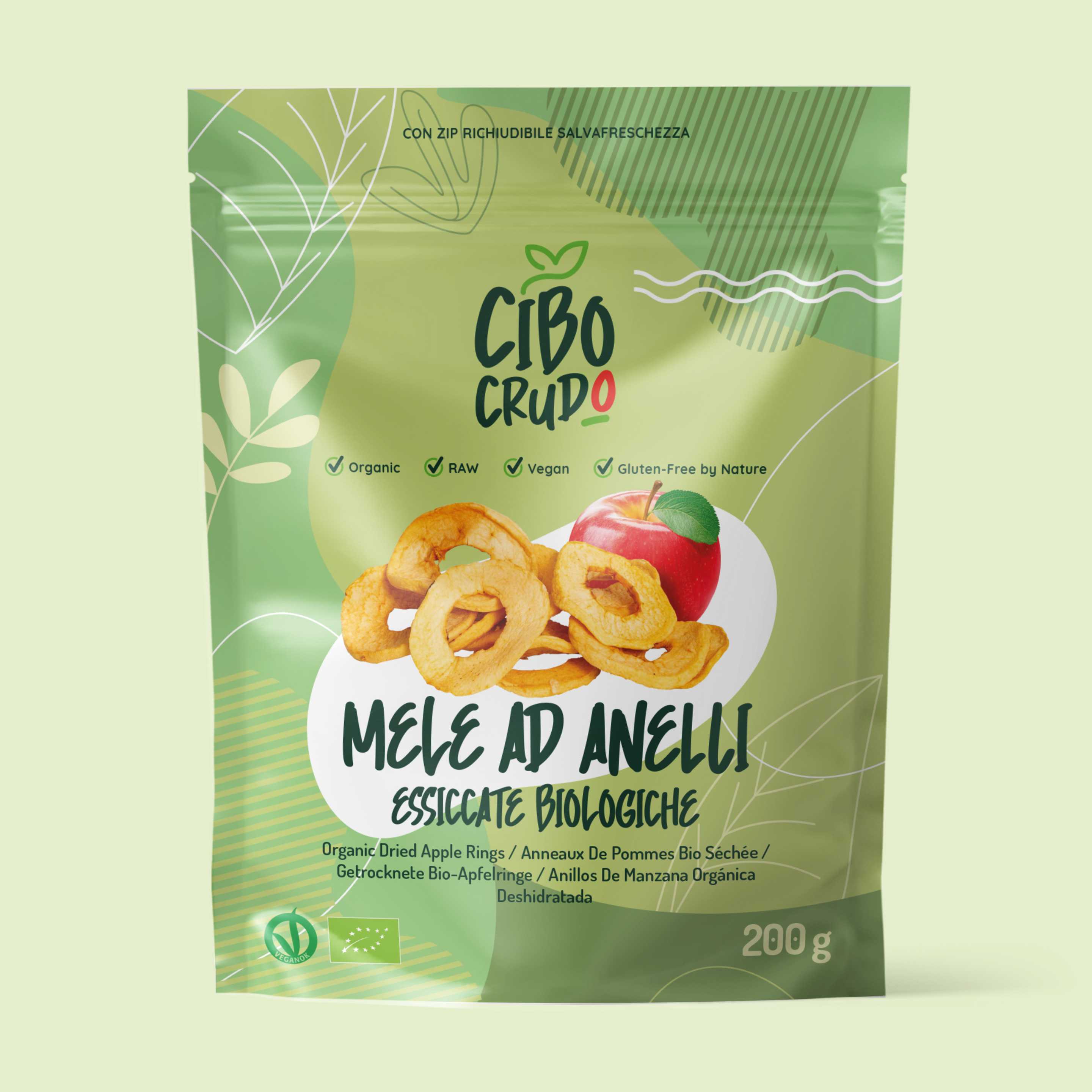 Mele Essiccate In Chips Bio e Crude