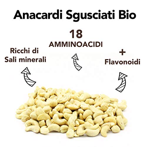 Anacardi Crudi al Naturale Non Salati Giganti 500g / 1kg / 2,5kg