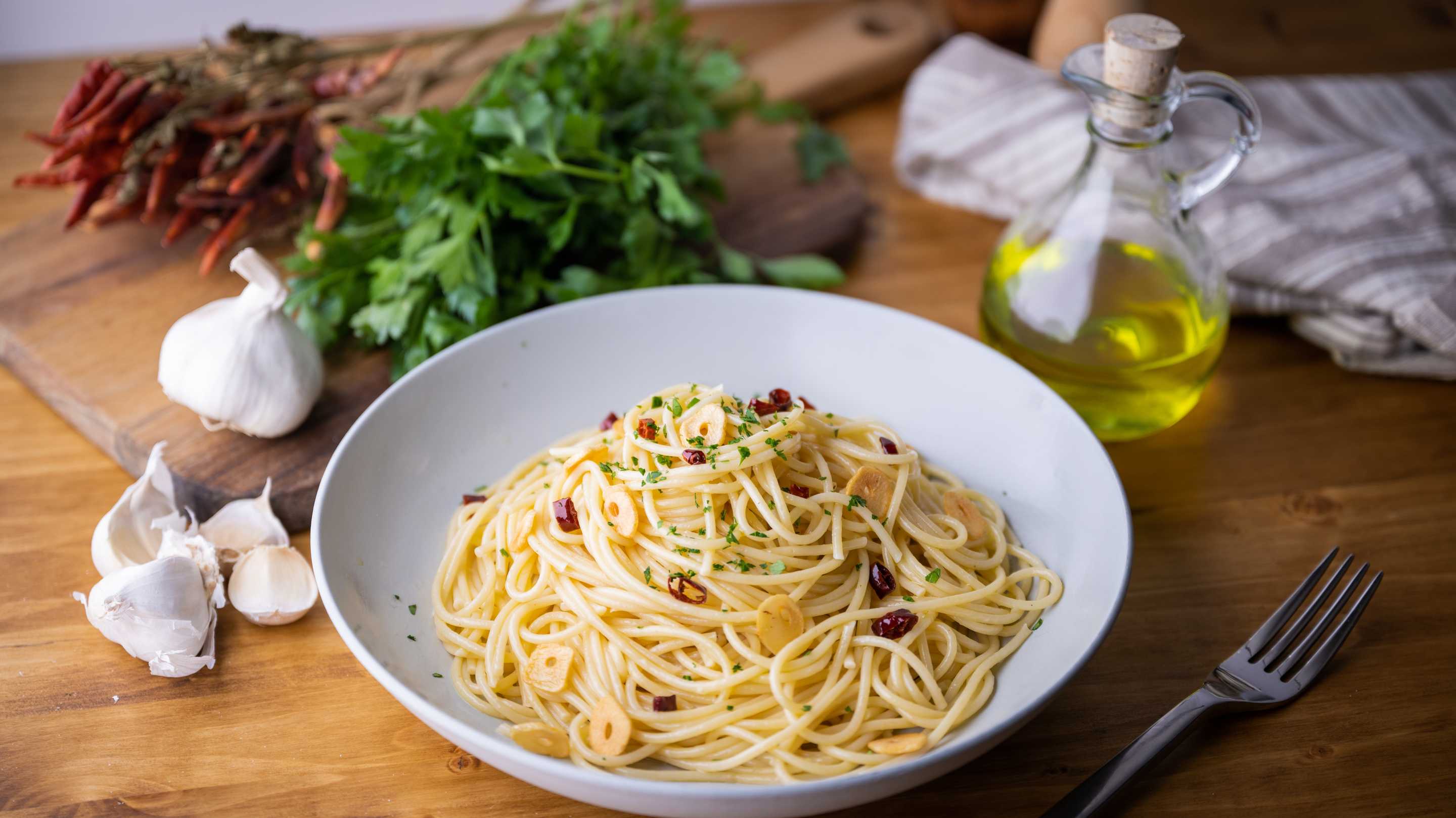  Spaghetti aglio olio e peperoncino
