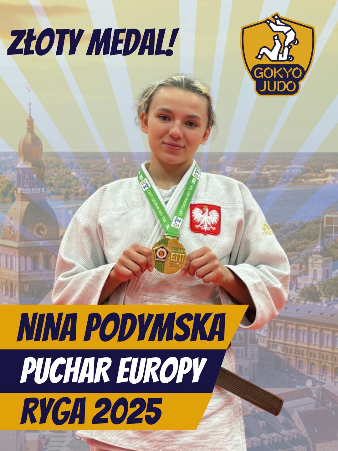 Złoty medal Niny Podymskiej na Pucharze Europy Kadetek w Rydze