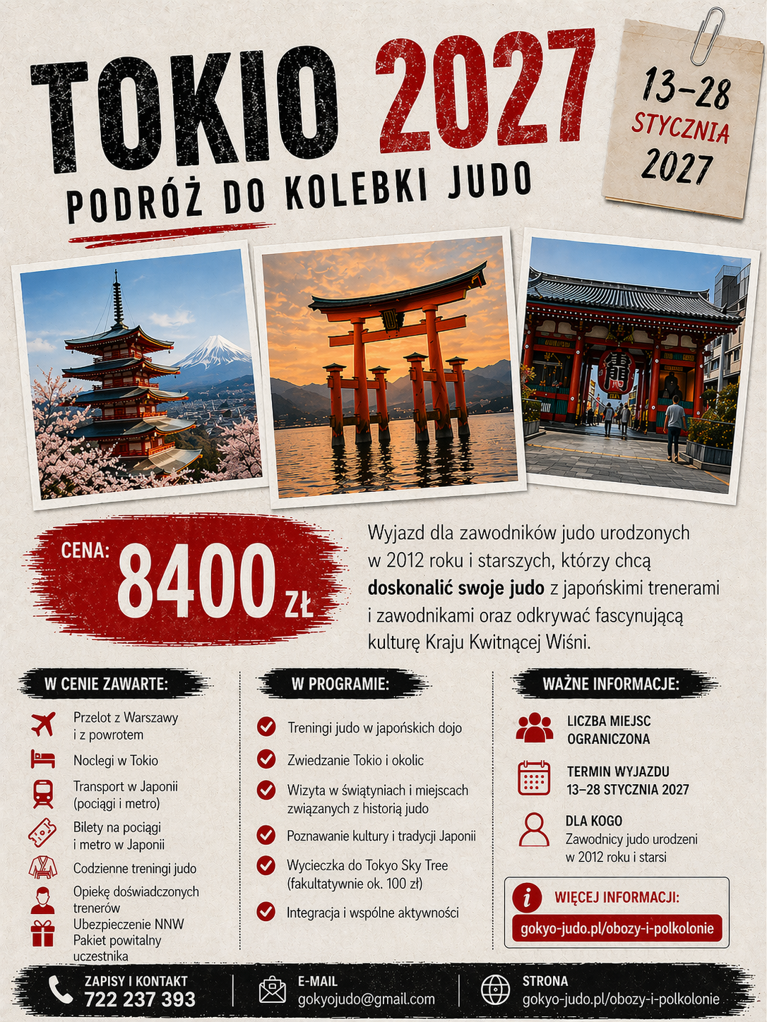 Japonia 2027! Zgrupowanie w kolebce judo