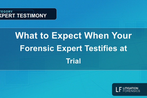 What to Expect When Your Forensic Expert Testifies at Trial