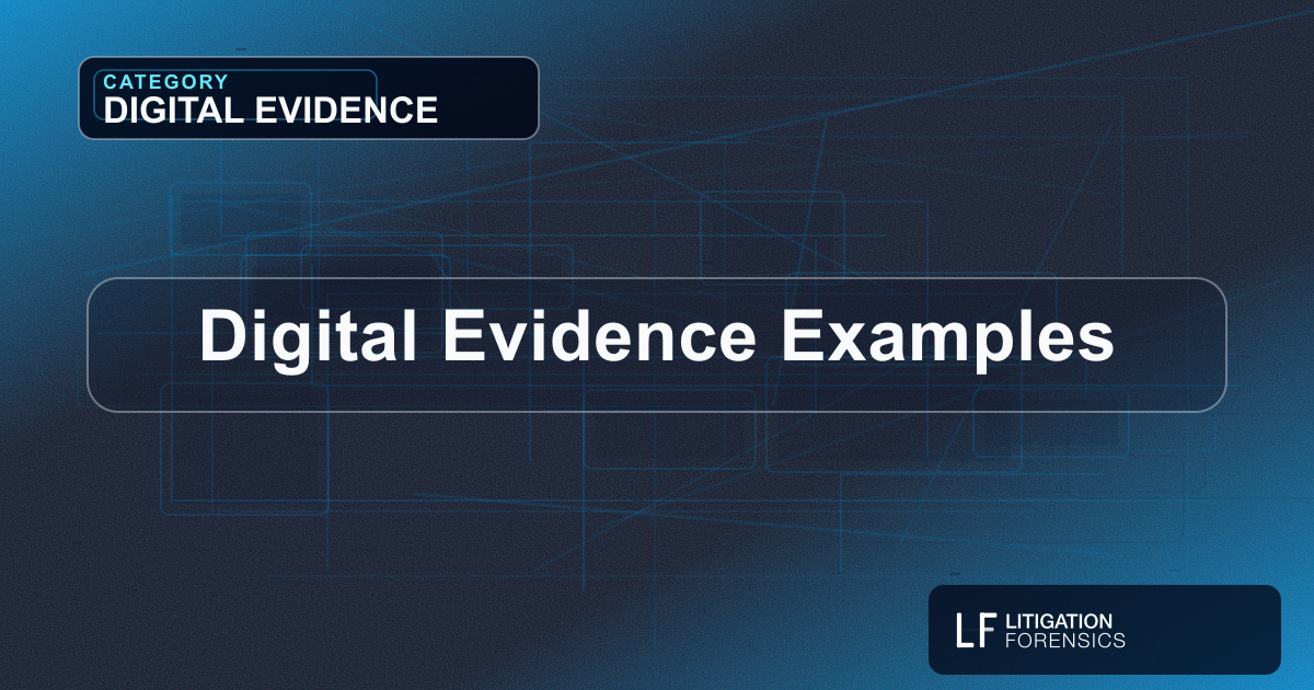 Digital Evidence Examples