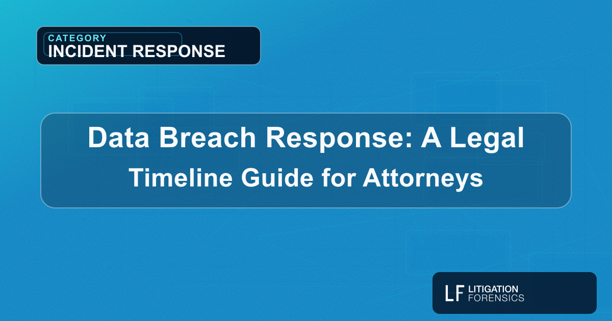 Data Breach Response: A Legal Timeline Guide for Attorneys