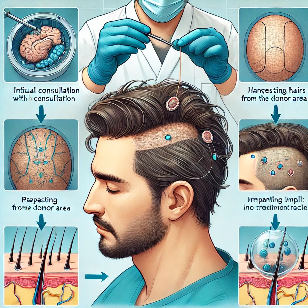 Hair Transplant Step by step 