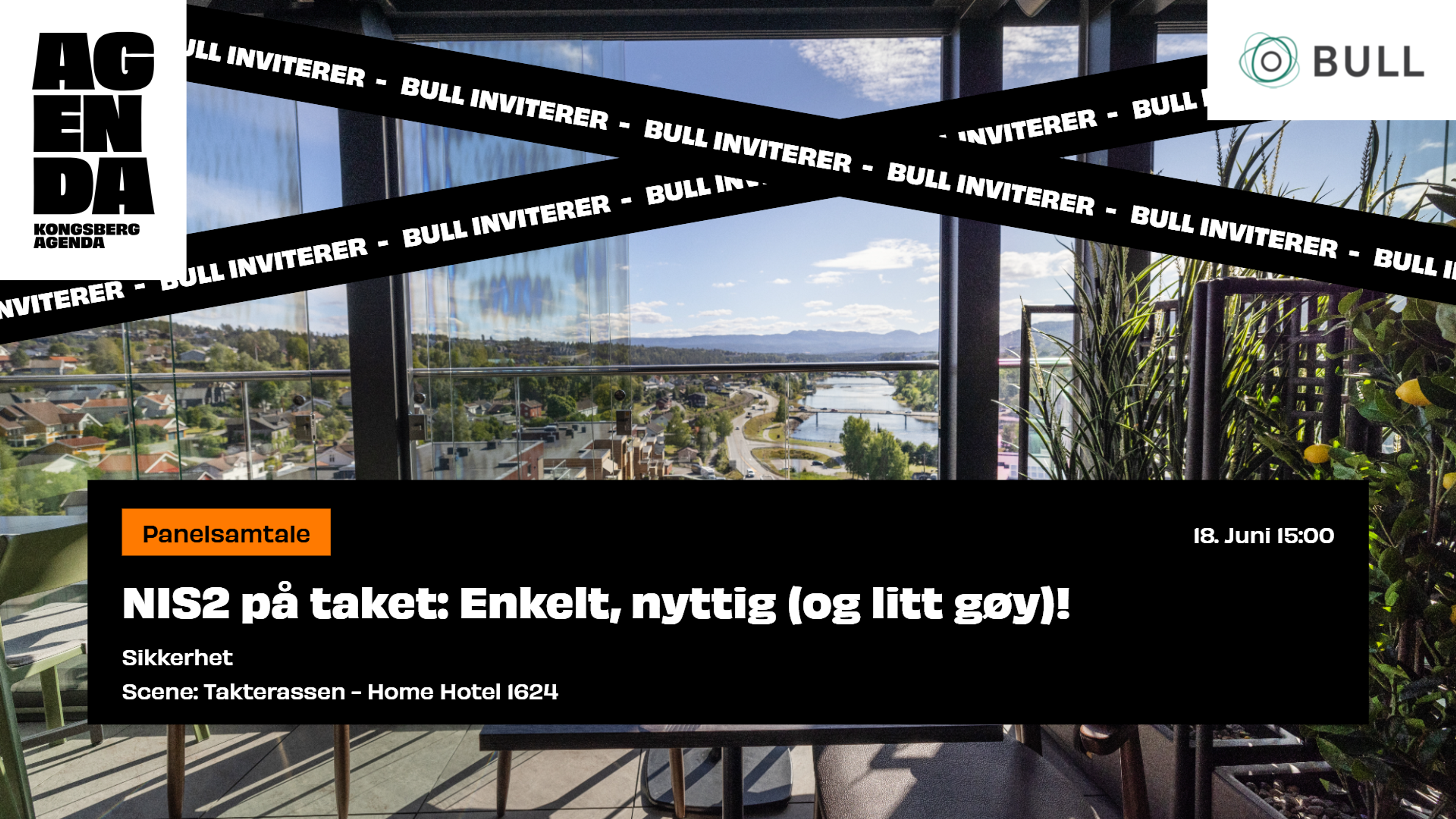 Møt oss på Kongsberg Agenda 18.juni - NIS2 på taket: Enkelt, nyttig (og gøy)!