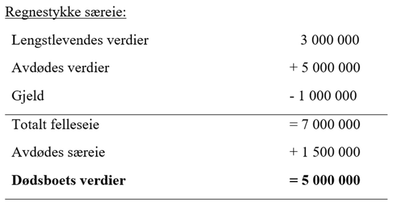 Regnestykke særeie