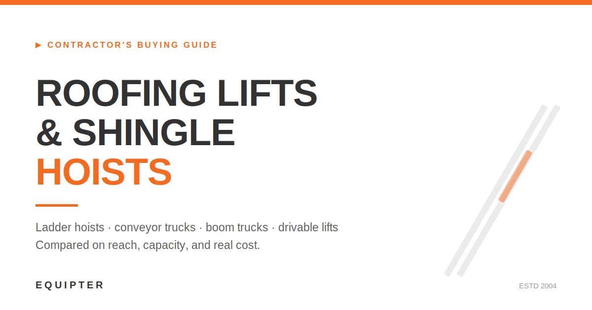 Roofing Lifts and Shingle Hoists: A Contractor's Guide to Moving Material