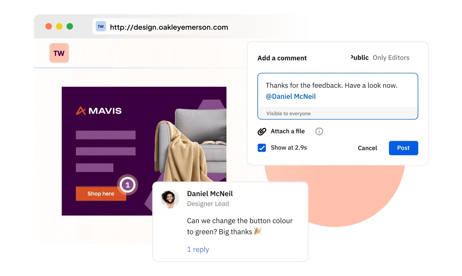 The Brief's collaboration feature