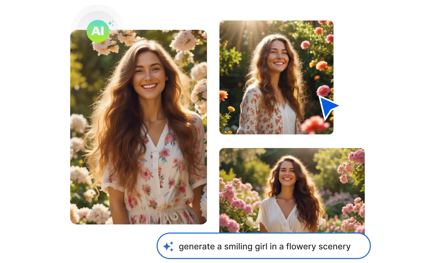 Write text prompts to describe the images you want to create 