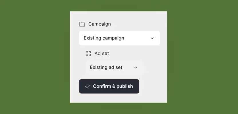 Choose where your assets go: campaign, ad set, or creatives library