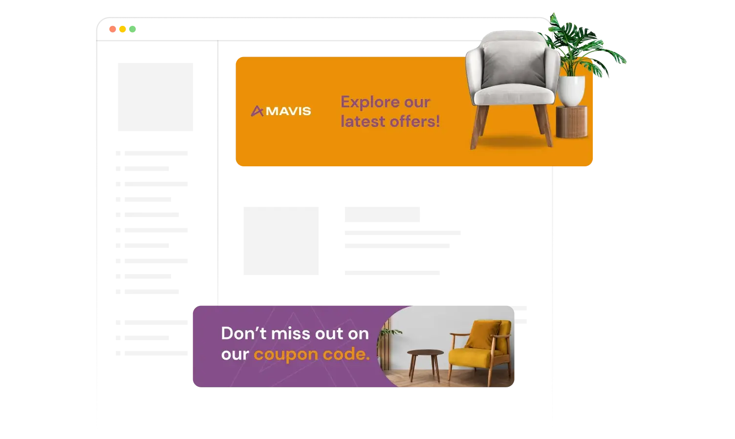 Promote events with a banner