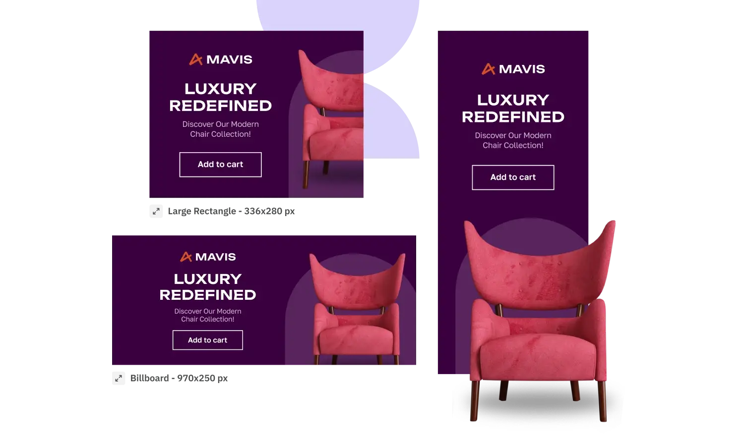 Easily resize display banners