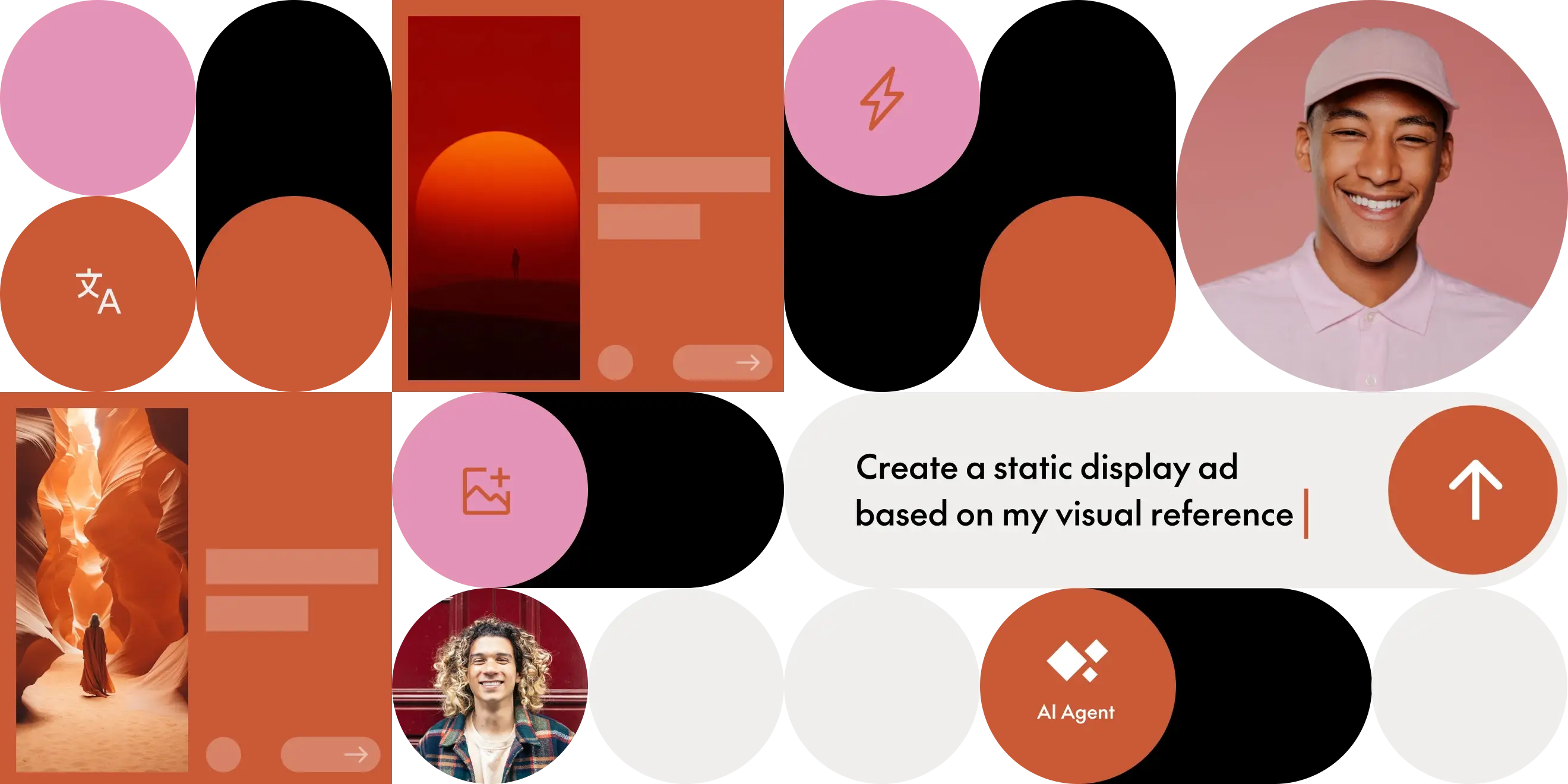 Create a static display ad based on your visual reference