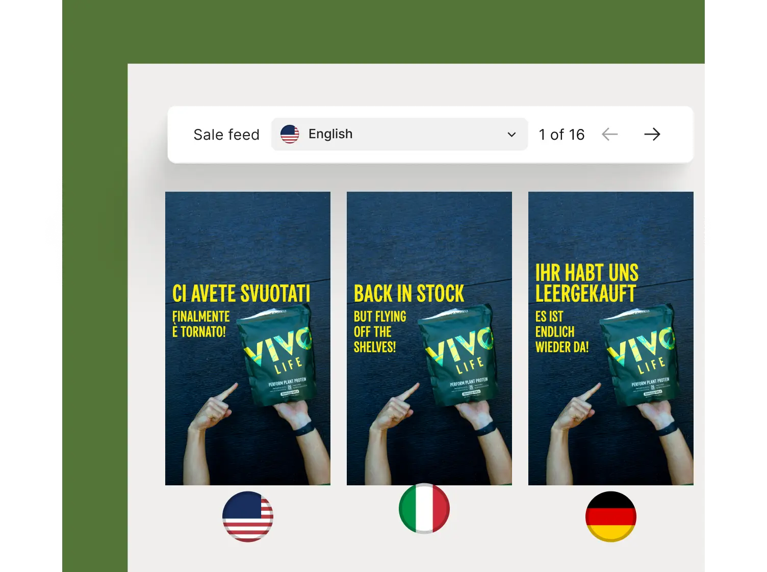 Multilingual ads at lightning speed